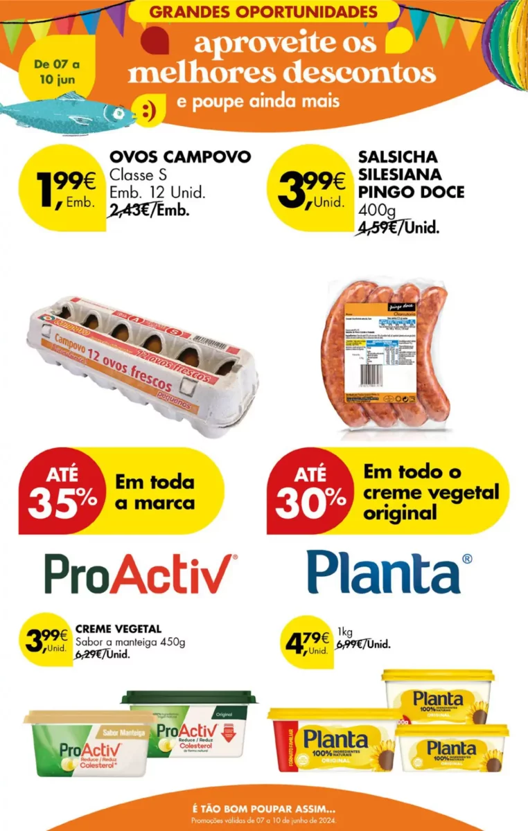 Antevis&atilde;o Folheto Pingo Doce fim-de-semana (7 a 10 junho)