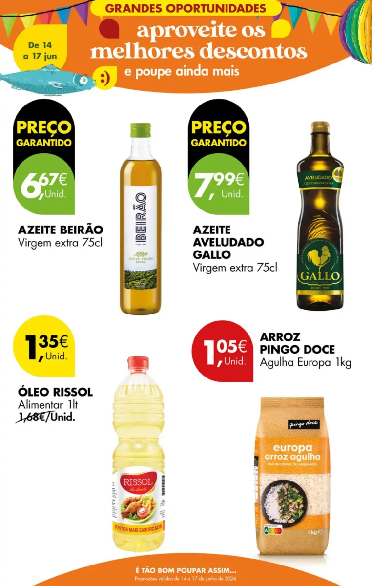Antevis&atilde;o Folheto Pingo Doce fim-de-semana: 14 a 17 de junho