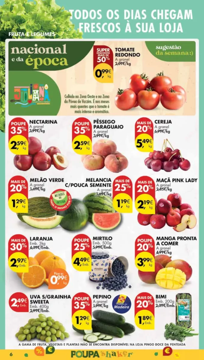 Antevis&atilde;o Folheto Pingo Doce Madeira (4 a 10 junho)