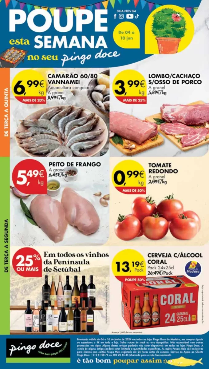 Antevis&atilde;o Folheto Pingo Doce Madeira (4 a 10 junho)