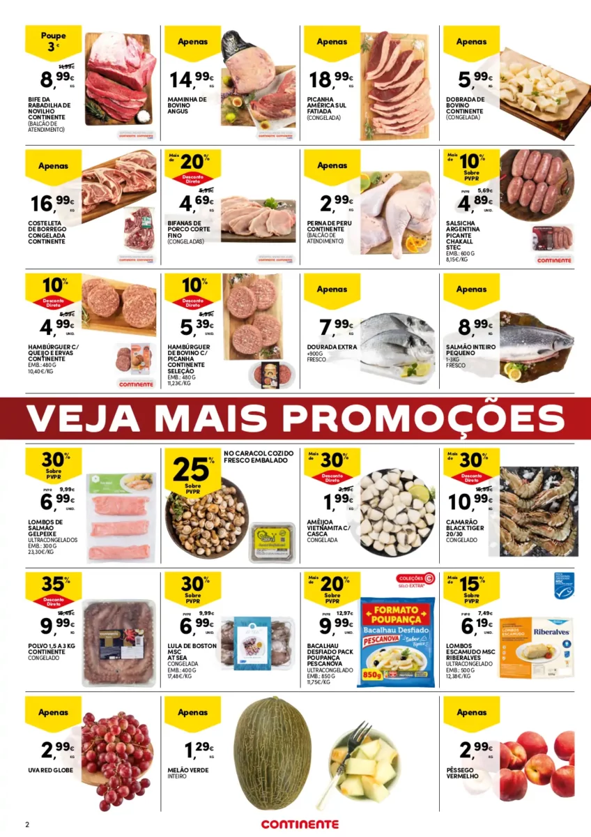 Folheto Continente fim-de-semana: 14 a 17 de junho