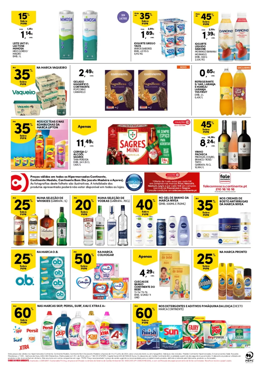 Folheto Continente fim-de-semana: 14 a 17 de junho