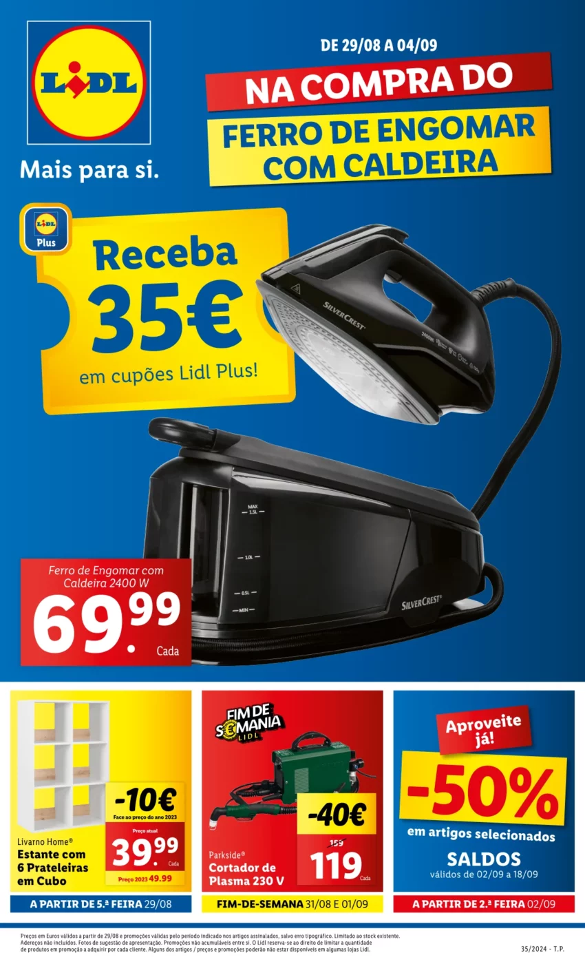 Antevis&atilde;o Folheto LiDL Novidades (29 agosto a 4 setembro)