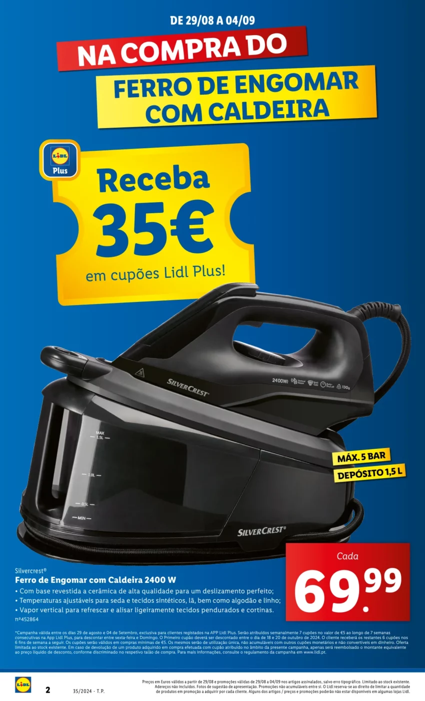 Antevis&atilde;o Folheto LiDL Novidades (29 agosto a 4 setembro)