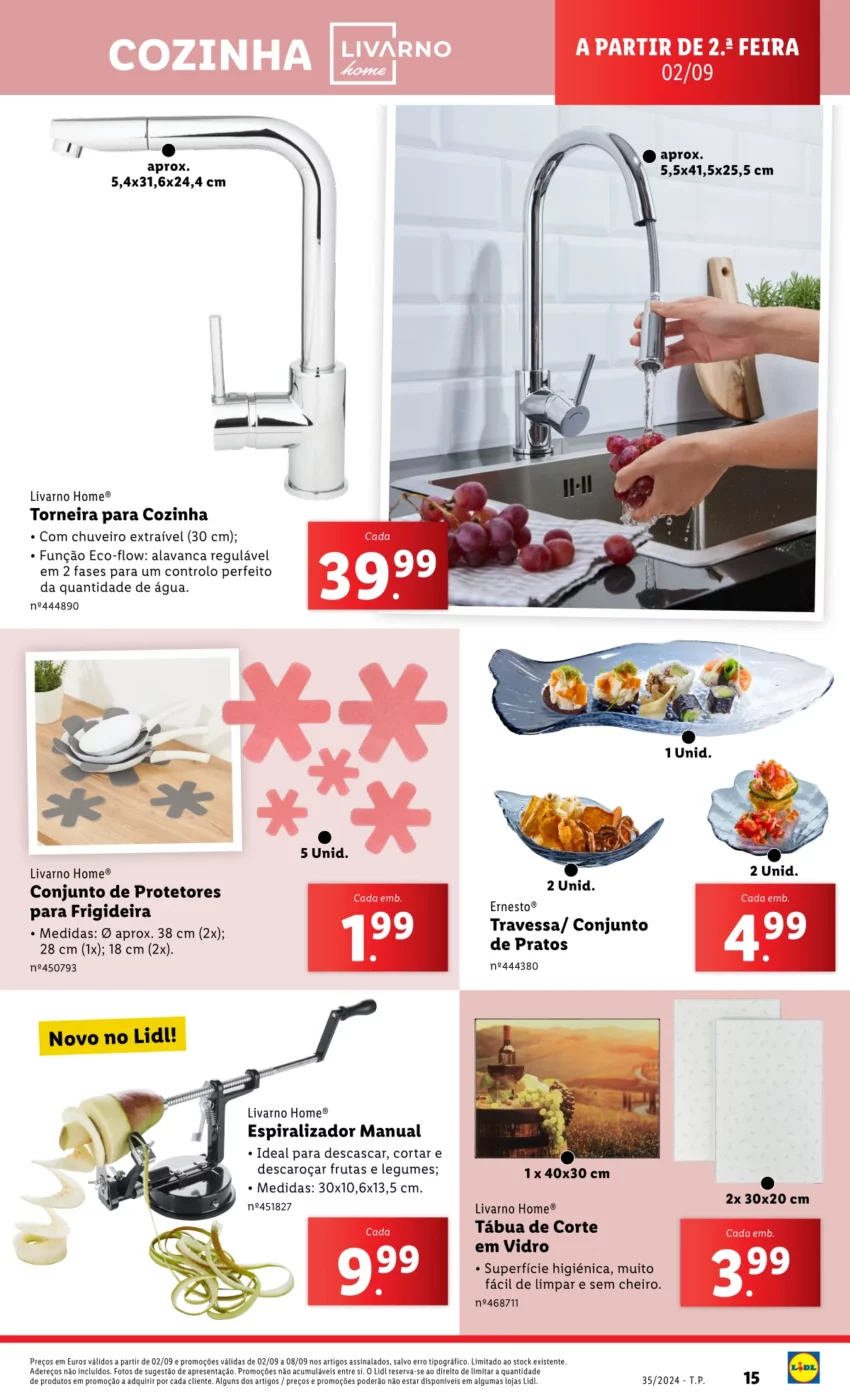 Antevis&atilde;o Folheto LiDL Novidades (29 agosto a 4 setembro)