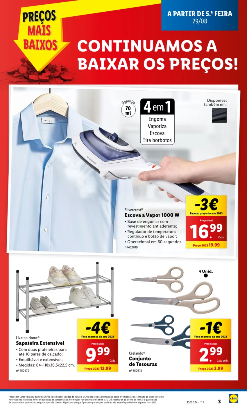 Antevis&atilde;o Folheto LiDL Novidades (29 agosto a 4 setembro)