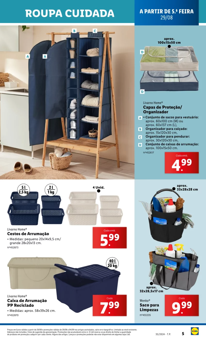 Antevis&atilde;o Folheto LiDL Novidades (29 agosto a 4 setembro)