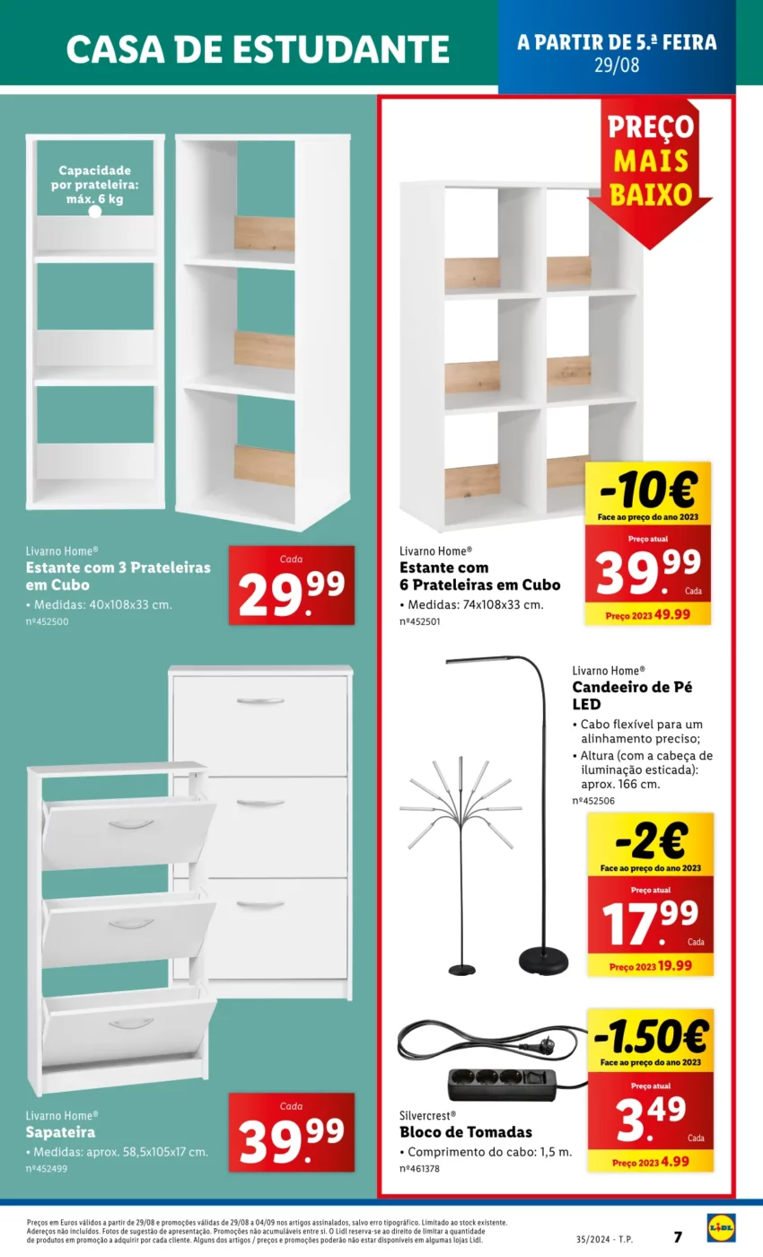 Antevis&atilde;o Folheto LiDL Novidades (29 agosto a 4 setembro)