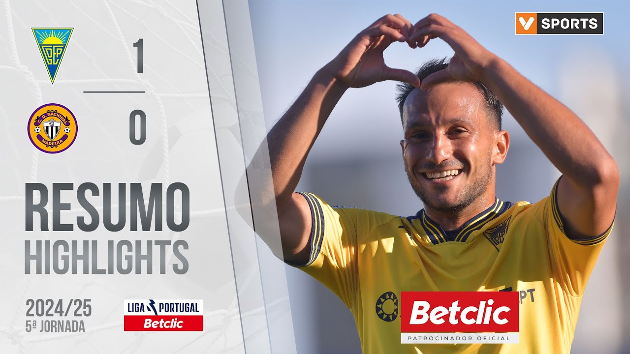 Resumo: Estoril 1-0 Nacional (Liga 24/25 #5)