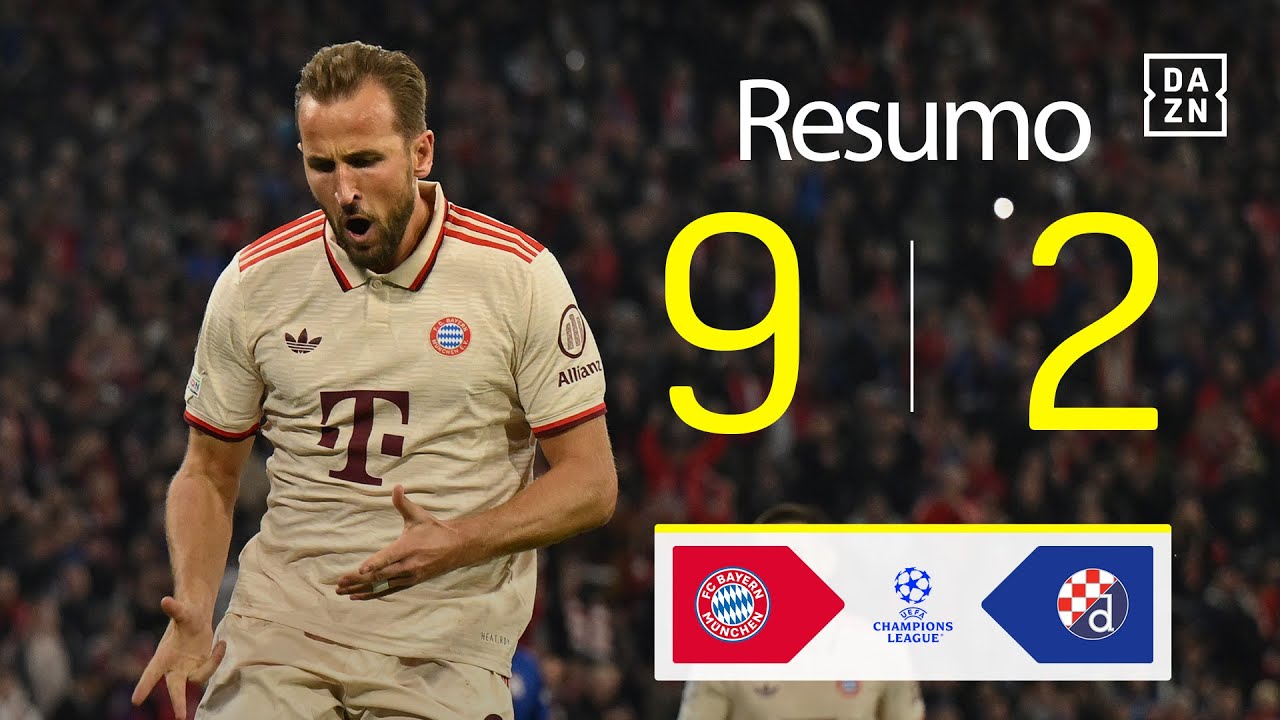 Resumo | Bayern 9-2 Dinamo Zagreb | Champions League 24/25
