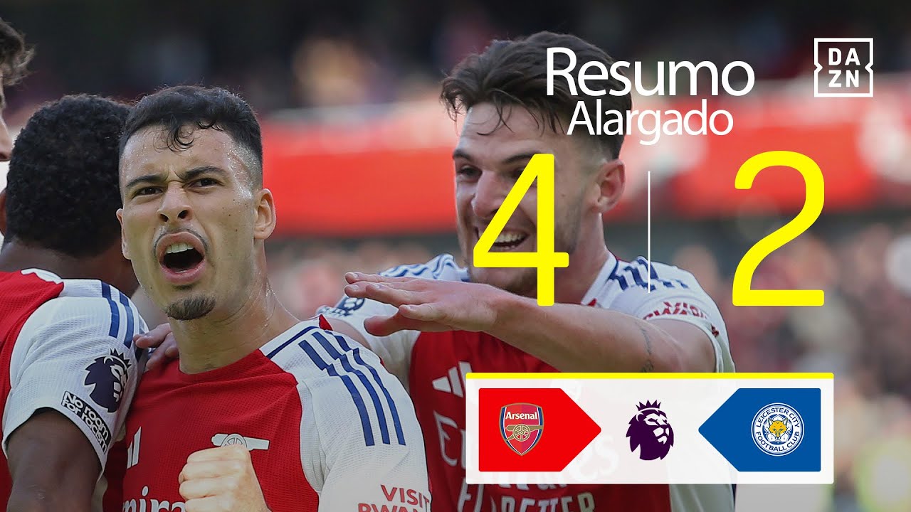 Resumo alargado | Arsenal 4-2 Leicester | Premier League 24/25