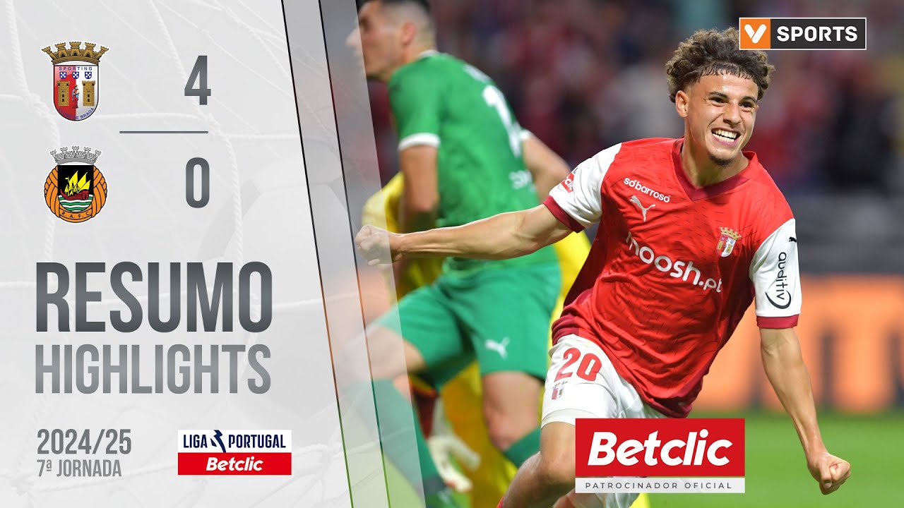 Resumo: Braga 4-0 Rio Ave (Liga 24/25 #7)