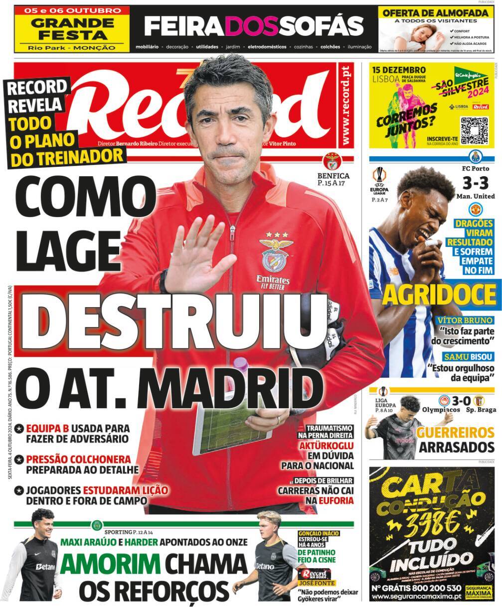 Record: Capa da Edi&ccedil;&atilde;o de sexta-feira, 04 de outubro 2024