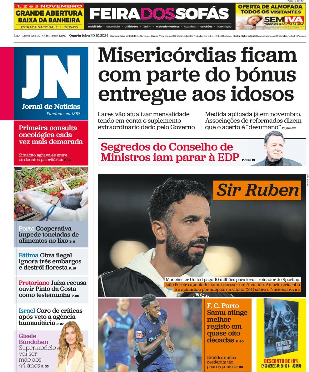 Record: Capa da Edi&ccedil;&atilde;o de quarta-feira, 30 de outubro 2024