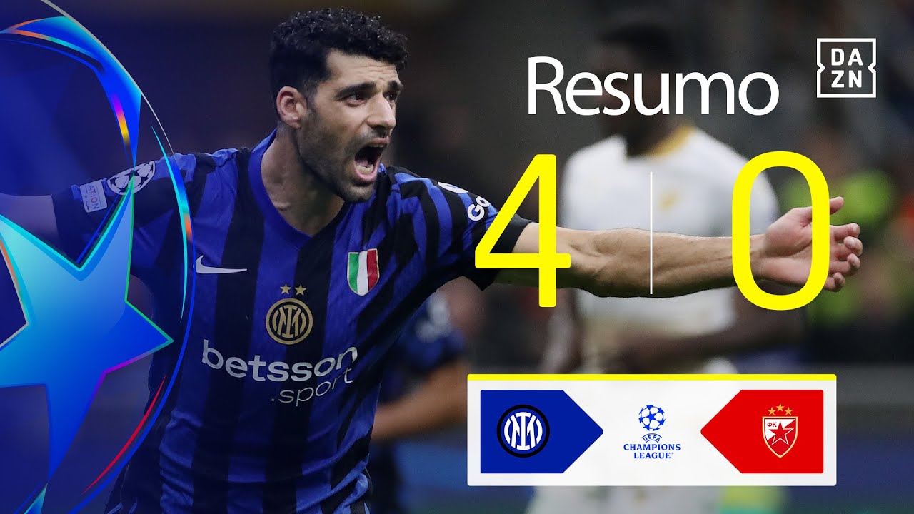 Resumo | Inter Milan 4-0 Estrela Vermelha | Champions League 24/25