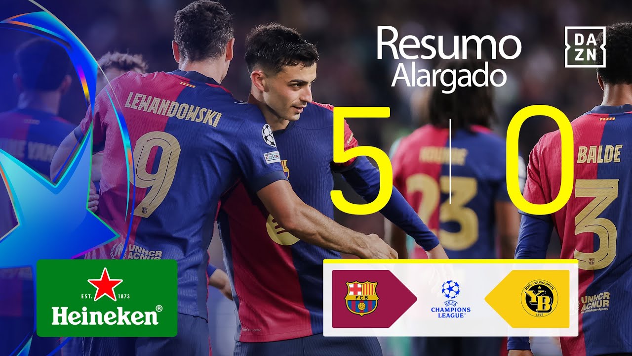 Resumo alargado | Barcelona 5-0 Young Boys | Champions League 24/25