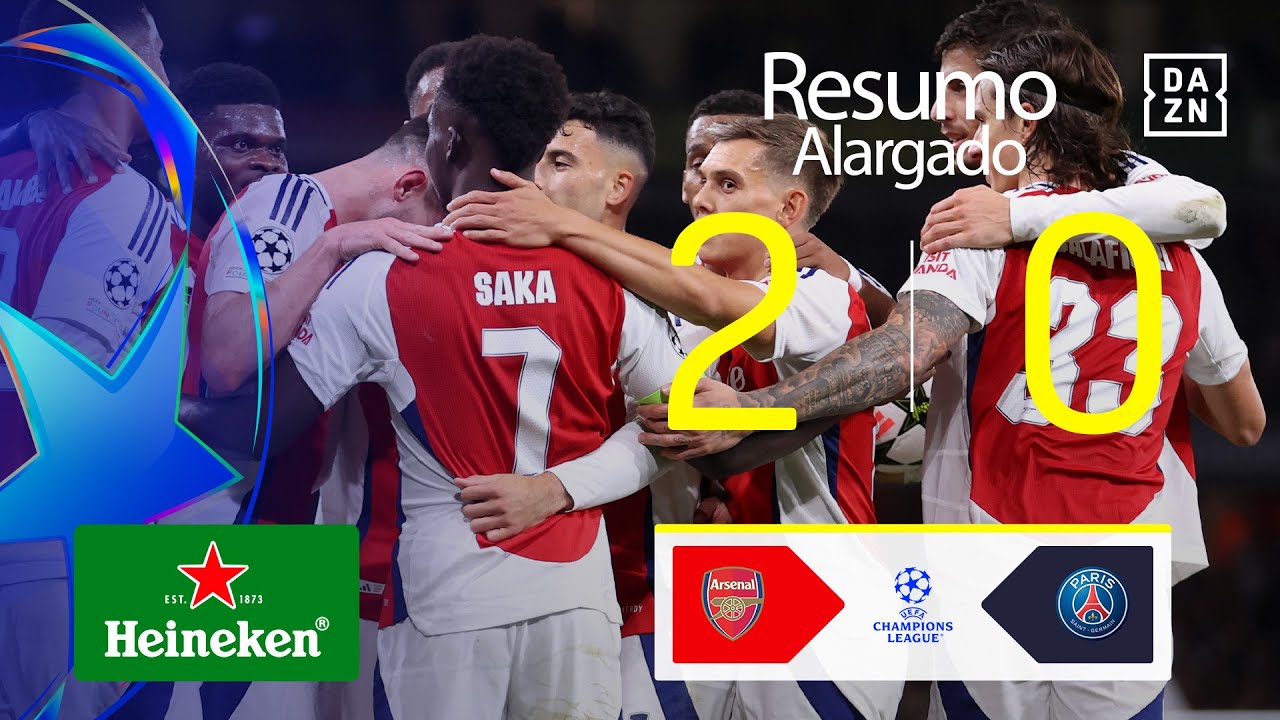 Resumo alargado | Arsenal 2-0 PSG | Champions League 24/25