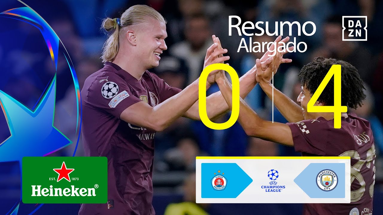 Resumo alargado | Bratislava 0-4 Man City | Champions League 24/25
