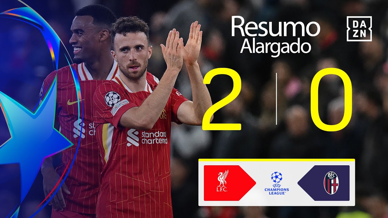 Resumo alargado | Liverpool 2-0 Bologna | Champions League 24/25