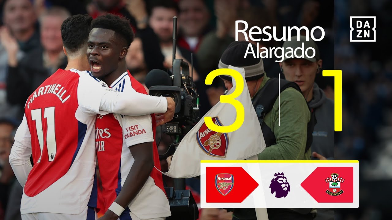 Resumo alargado | Arsenal 3-1 Southampton | Premier League 24/25