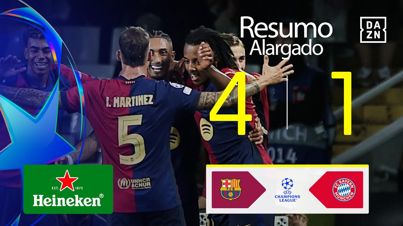Resumo alargado | Barcelona 4-1 Bayern | Champions League 24/25