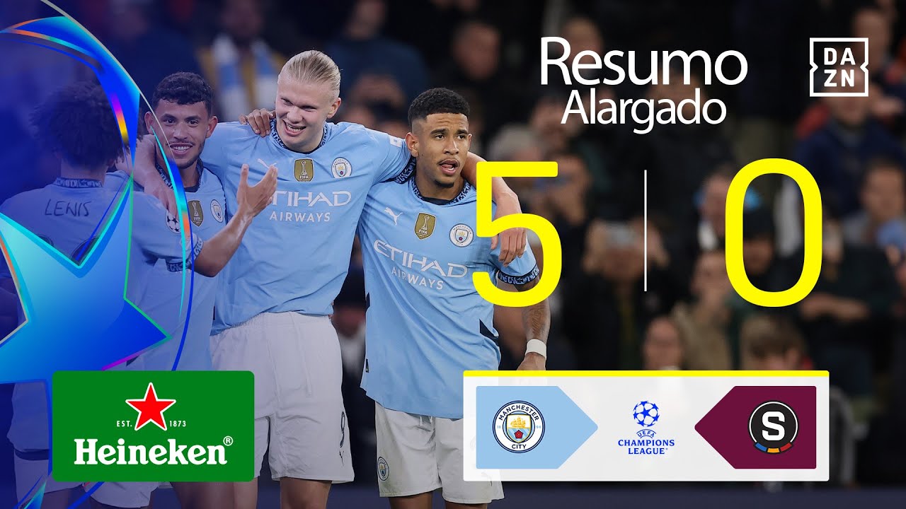 Resumo alargado | Man City 5-0 Sparta Praha | Champions League 24/25