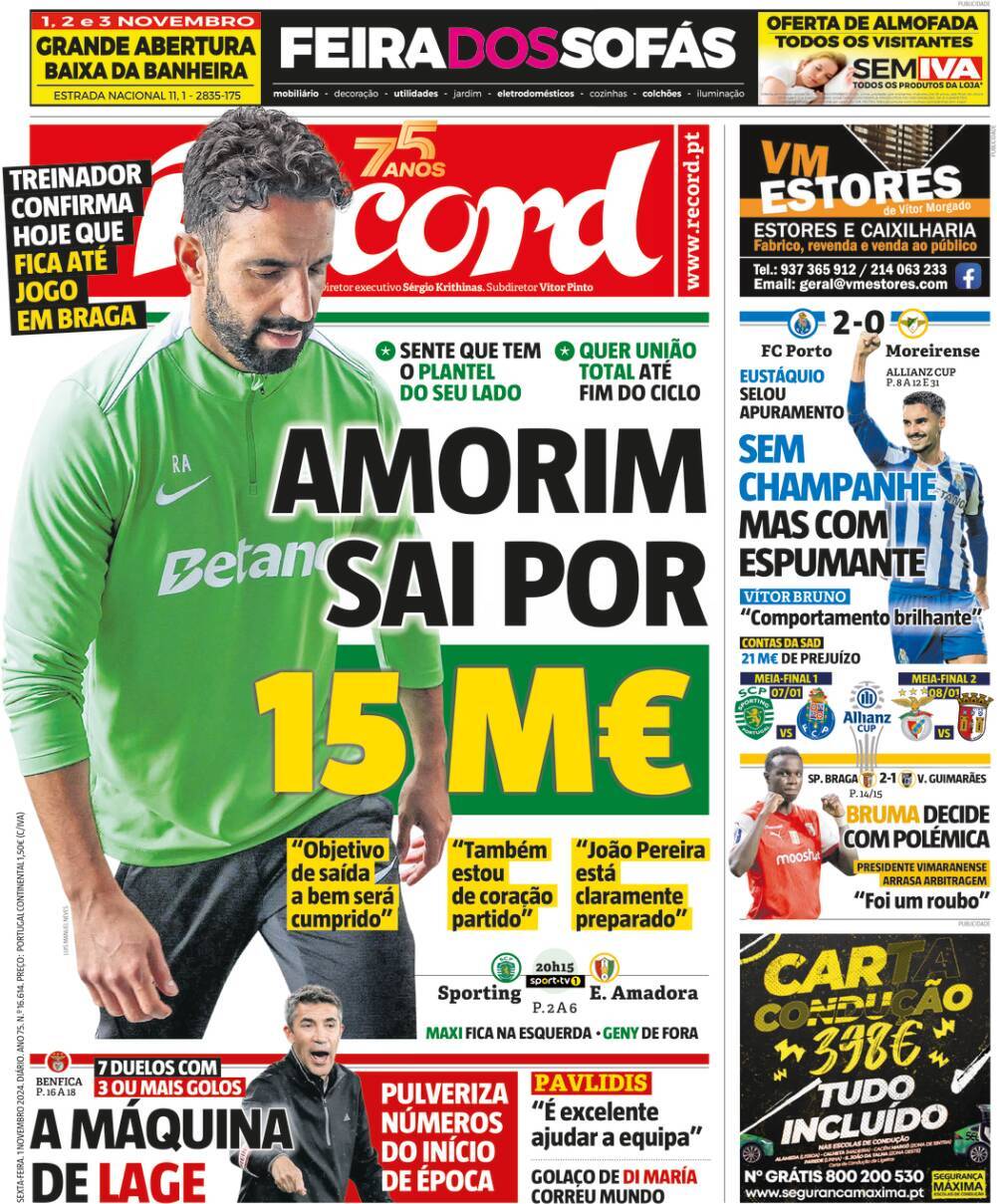 Record: Capa da Edi&ccedil;&atilde;o de sexta-feira, 01 de novembro 2024