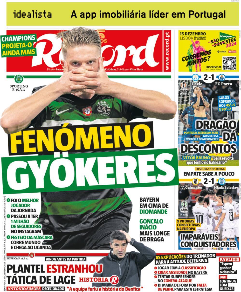 Record: Capa da Edi&ccedil;&atilde;o de sexta-feira, 08 de novembro 2024