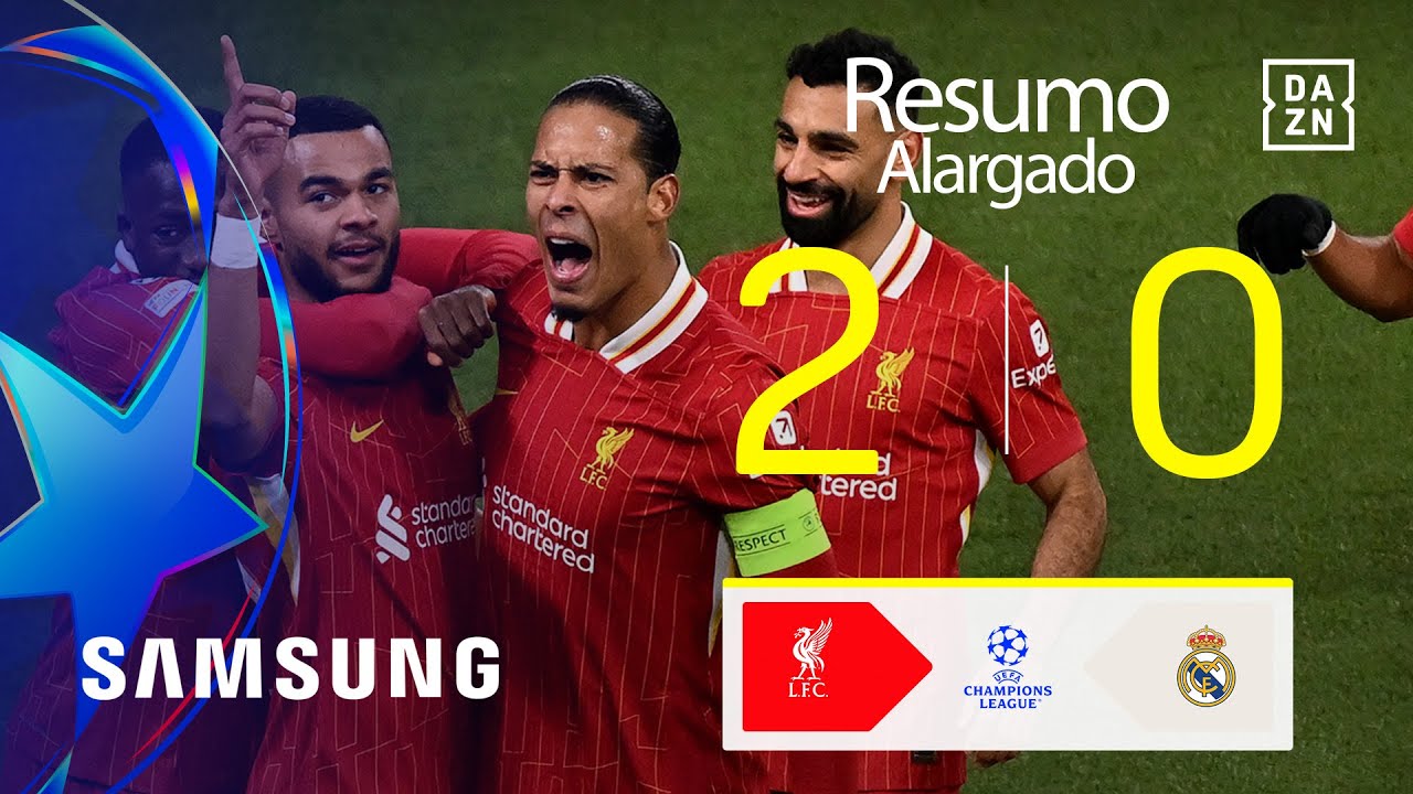 Resumo alargado | Liverpool 2-0 Real Madrid | Champions League 24/25