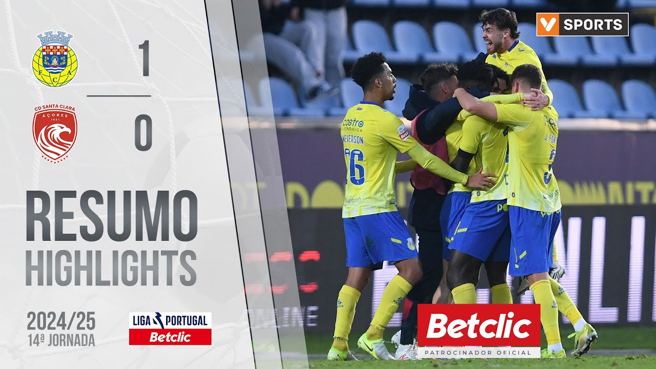 Resumo: Arouca 1-0 Santa Clara (Liga 24/25 #14)