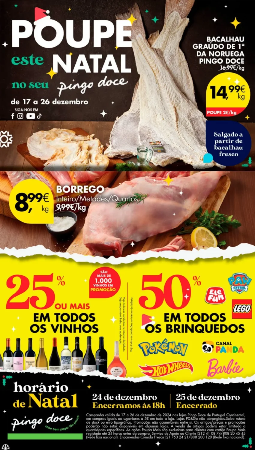 Antevis&atilde;o Folheto Pingo Doce (17 a 26 dezembro)