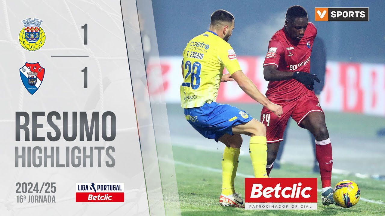 Resumo: Arouca 1-1 Gil Vicente (Liga 24/25 #16)