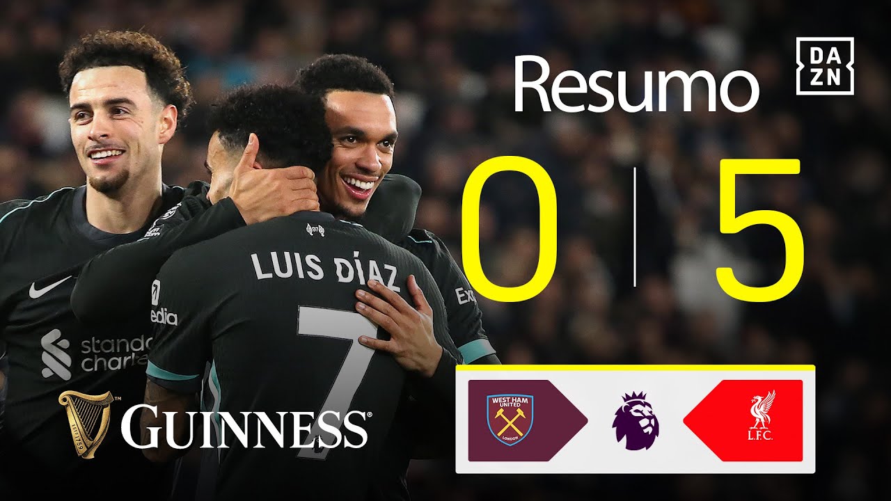 Resumo | West Ham 0-5 Liverpool | Premier League 24/25