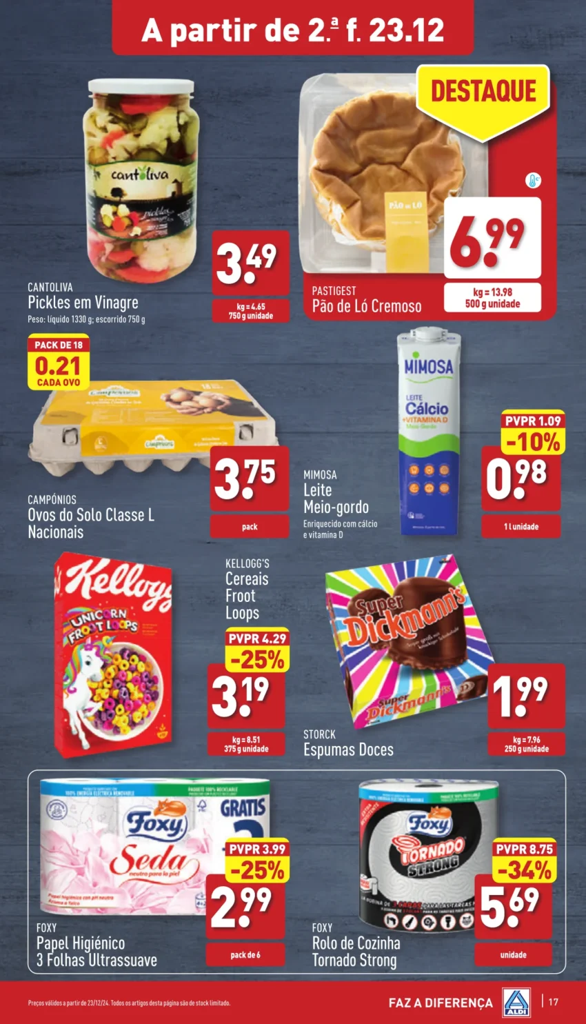 Antevis&atilde;o Folheto ALDI (23 a 29 dezembro)