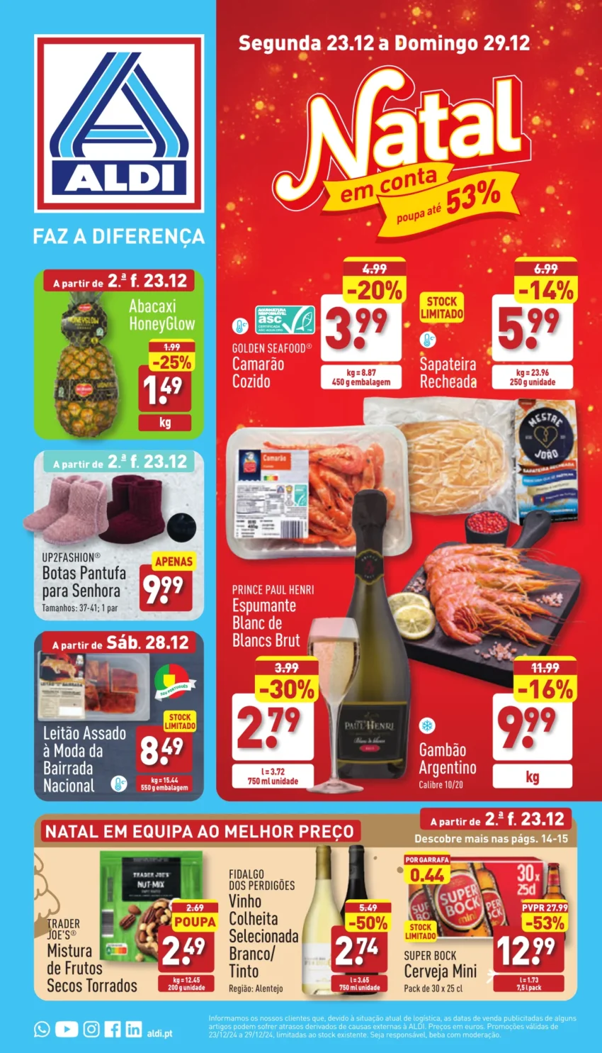 Antevis&atilde;o Folheto ALDI (23 a 29 dezembro)