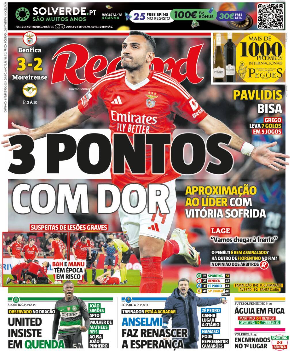 Record: Capa da Edi&ccedil;&atilde;o de domingo, 09 de fevereiro 2025