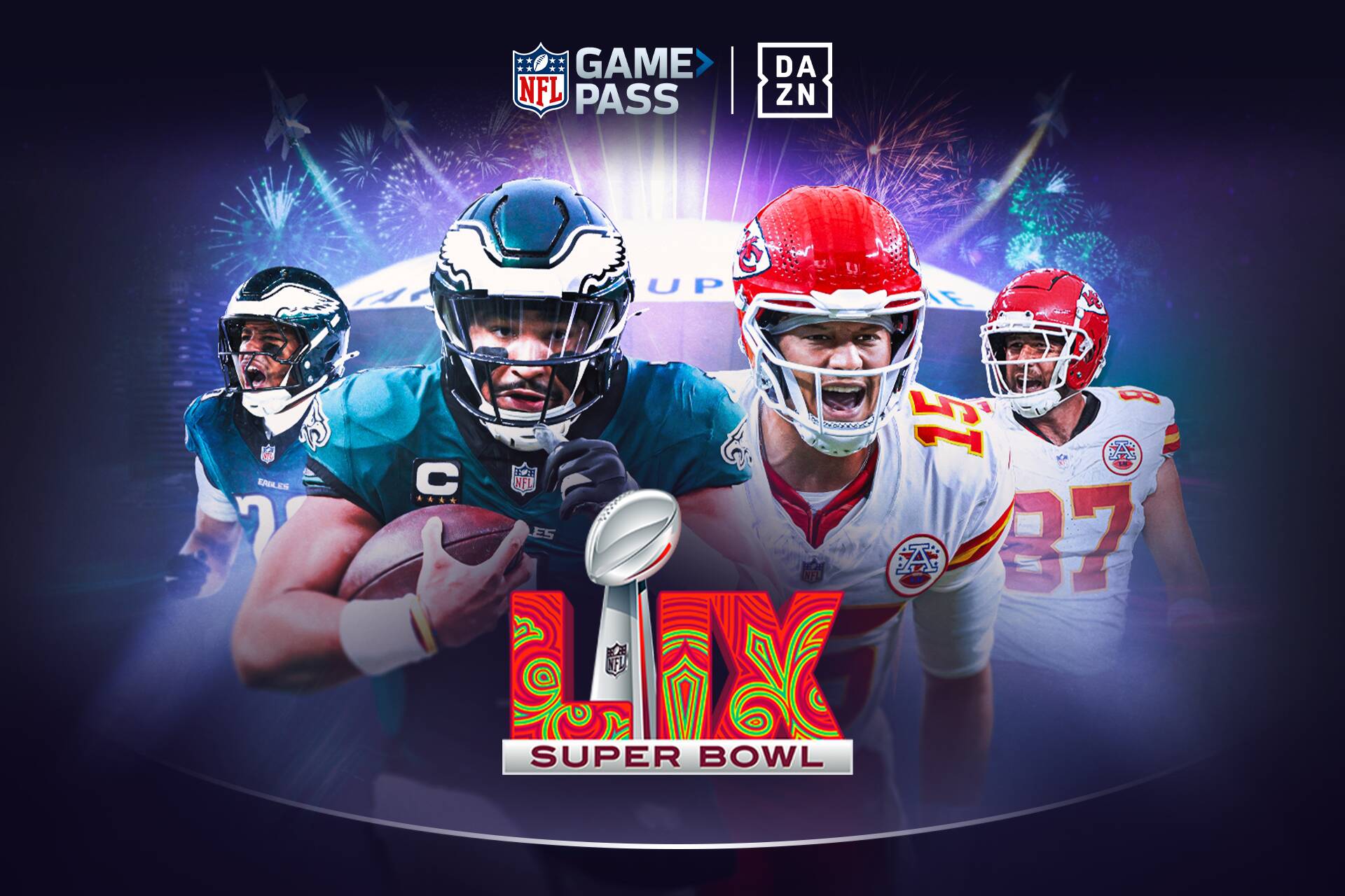 Super Bowl LIX ter&aacute; transmiss&atilde;o em directo e exclusiva na DAZN a partir das 23h30