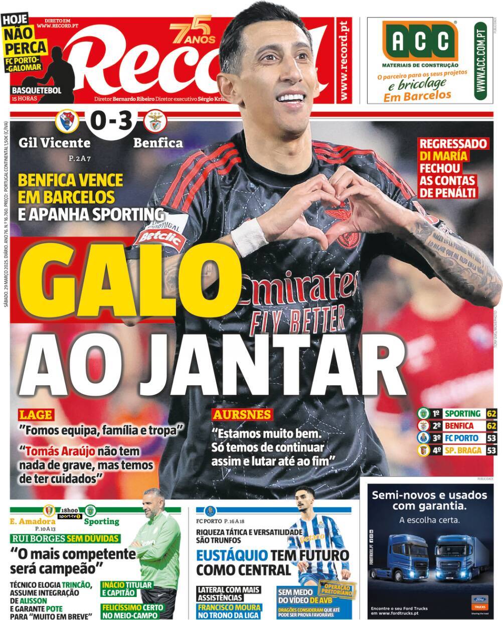 Record: Capa da Edi&ccedil;&atilde;o de s&aacute;bado, 29 de mar&ccedil;o 2025