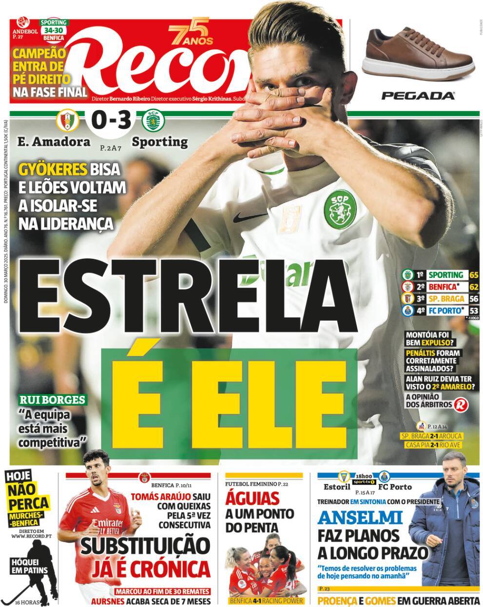 Record: Capa da Edi&ccedil;&atilde;o de domingo, 30 de mar&ccedil;o 2025