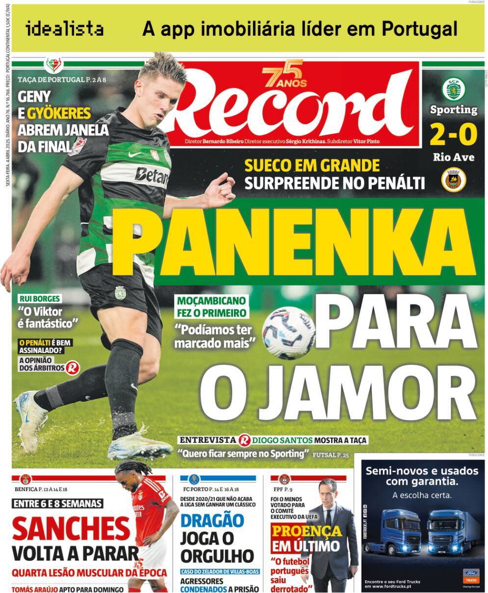 Record: Capa da Edi&ccedil;&atilde;o de sexta-feira, 04 de abril 2025