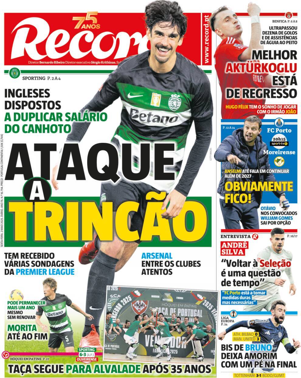 Record: Capa da Edi&ccedil;&atilde;o de sexta-feira, 02 de maio 2025