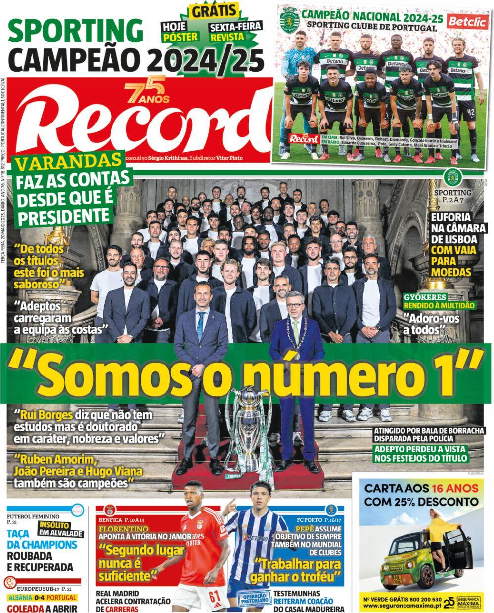 Record: Capa da Edi&ccedil;&atilde;o de ter&ccedil;a-feira, 20 de maio 2025