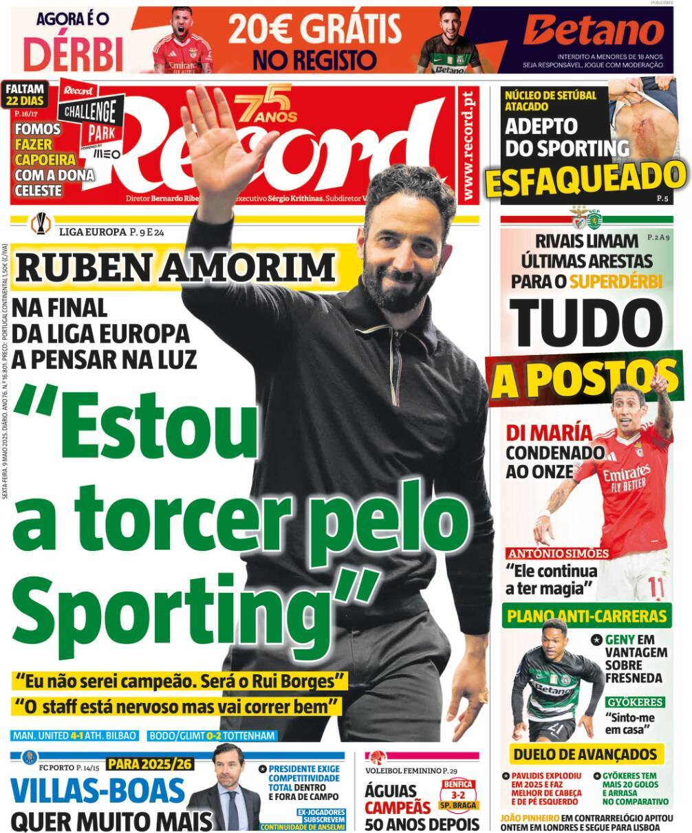 Record: Capa da Edi&ccedil;&atilde;o de sexta-feira, 09 de maio 2025