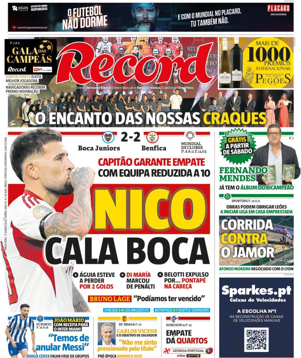 Record: Capa da Edi&ccedil;&atilde;o de ter&ccedil;a-feira, 17 de junho 2025