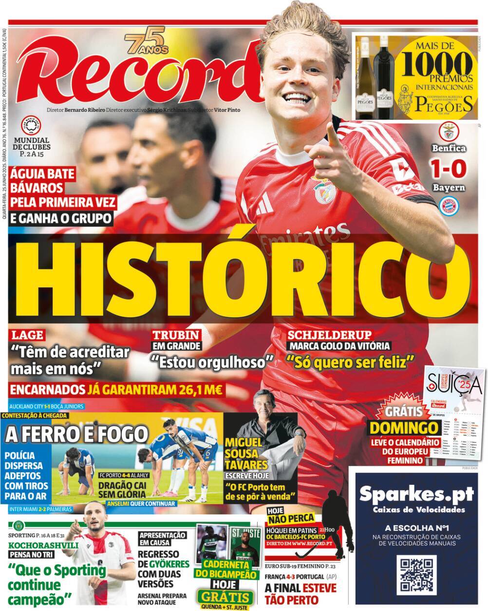 Record: Capa da Edi&ccedil;&atilde;o de quarta-feira, 25 de junho 2025
