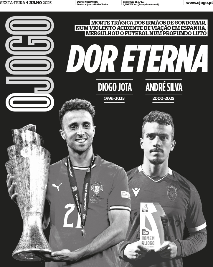 O Jogo: Capa da Edi&ccedil;&atilde;o de sexta-feira, 04 de julho 2025