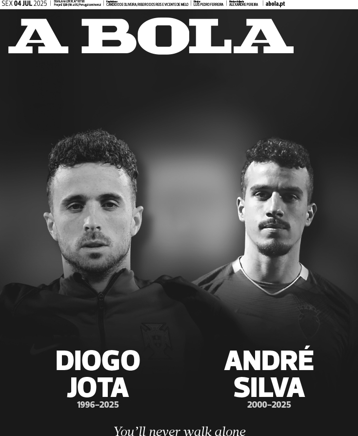A Bola: Capa da Edi&ccedil;&atilde;o de sexta-feira, 04 de julho 2025