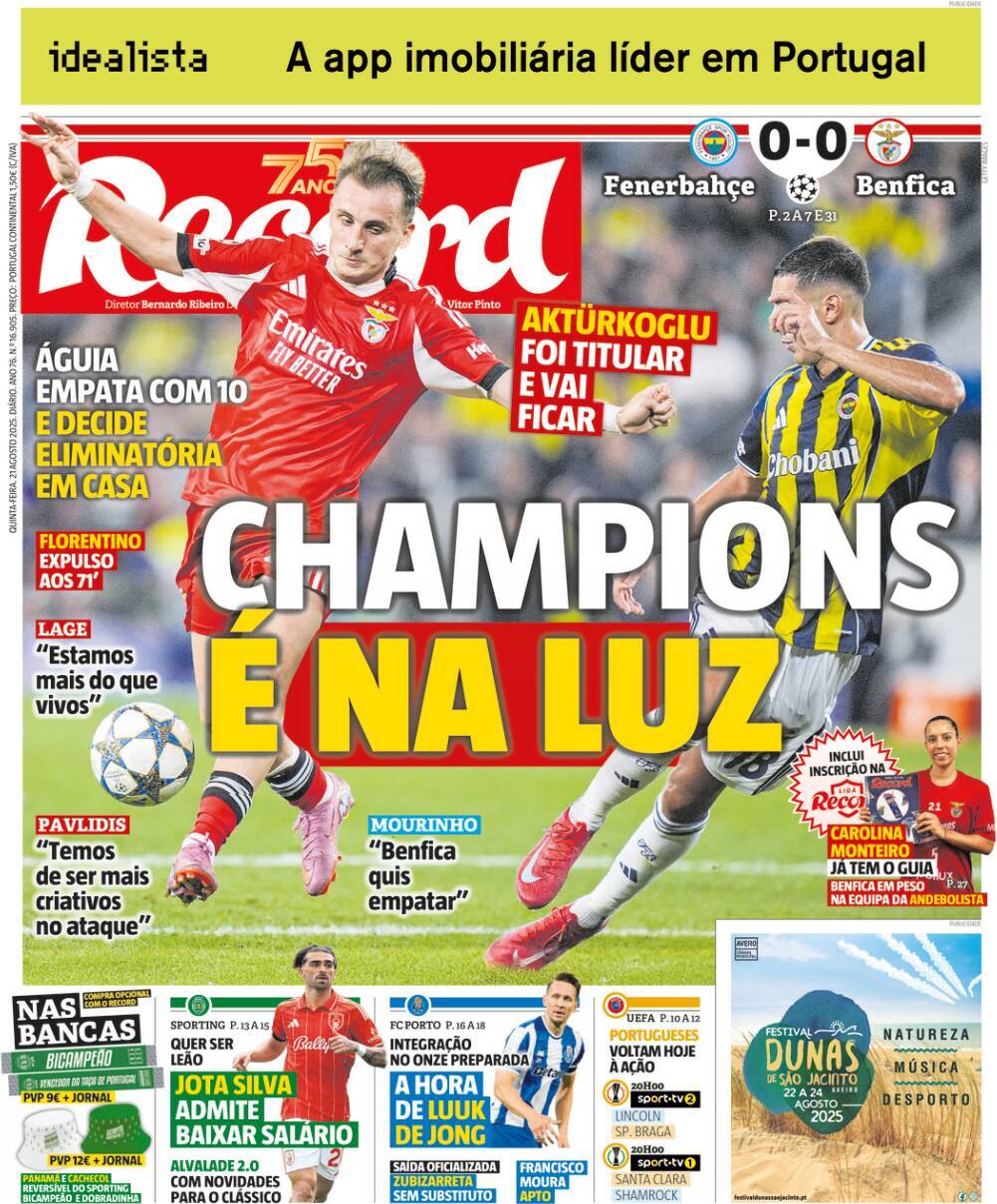 Record: Capa da Edi&ccedil;&atilde;o de quinta-feira, 21 de agosto 2025