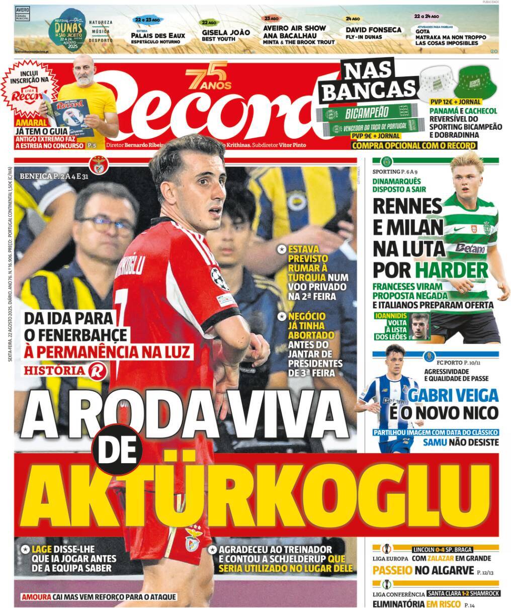 Record: Capa da Edi&ccedil;&atilde;o de sexta-feira, 22 de agosto 2025