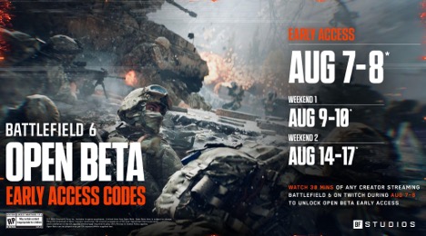 Beta p&uacute;blica de Battlefield 6 dispon&iacute;vel amanh&atilde;